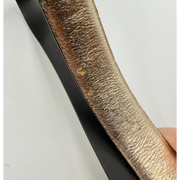 Chicos Women's Interlock Gold Silver Metallic Belt SIZE S/M Small Medium Glam - Picture 7 of 7